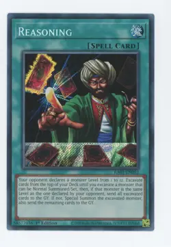 Yugioh RA01-EN052 Reasoning Secret Rare 1st Edition NM/LP - Image 1