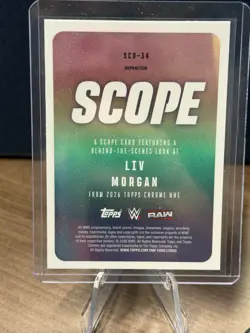 Topps 2026 Chrome WWE Liv Morgan Scope Refractor Insert Card #SCO-34 - Image 2
