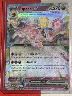 Pokemon TCG Espeon EX 034/131 Double Rare Prismatic Evolutions - Image 1
