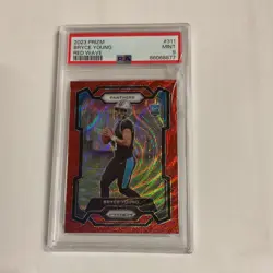 Panini 2023 Prizm Bryce Young Red Wave Rookie #311 PSA 9 /149 Panthers Card - Image 1