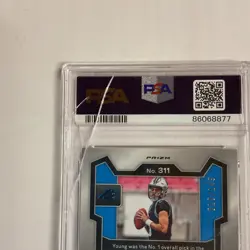 Panini 2023 Prizm Bryce Young Red Wave Rookie #311 PSA 9 /149 Panthers Card - Image 4