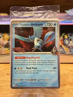 Team Rocket’s Articuno 051/182 Destined Rivals Stamped Best Buy Promo SEALED NM - Image 1