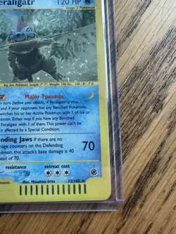 Feraligatr 12/165 Holo Rare Expedition Pokemon Card good condition Swirl - Image 3