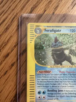 Feraligatr 12/165 Holo Rare Expedition Pokemon Card good condition Swirl - Image 4