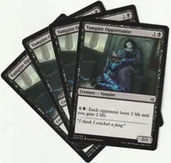 ✪ 4 MAGIC The Gathering VAMPIRE OPPORTUNIST Black Creature PLAYSET WAR/EN 2019 - Image 1
