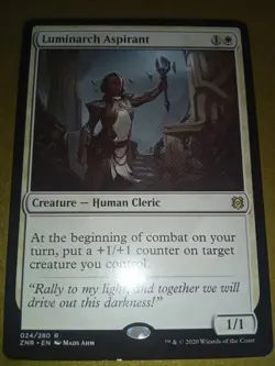 1 X MTG Magic The Gathering Zendikar Rising Luminarch Aspirant rare ex con - Image 1