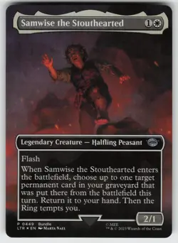 Samwise the Stouthearted (Borderless) (LTR Bundl) Foil U MTG - Image 1