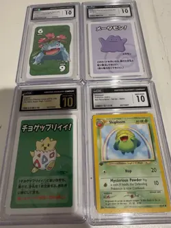4 card Pokemon Slab Lot - Including Venusaur, Ditto, Togepi, Skiploom - Image 1