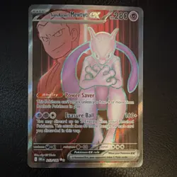 Pokemon Team Rocket's Mewtwo EX Ultra Rare Holo 213/182 Sv10 280 HP - Image 1