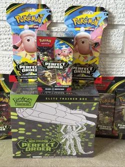 Perfect Order Pokemon Lot - 1 ETB, 1 Booster Box, 2x Booster Pack & Blisters - Image 3