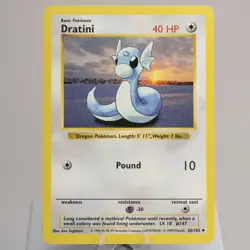 Pokemon TCG - Dratini 26/102 Base Set Uncommon Shadowless WOTC 1999 - EXC/NM - Image 2