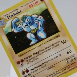 Pokemon TCG - Machoke 34/102 Base Set Uncommon Shadowless WOTC 1999 - EXC/NM - Image 1