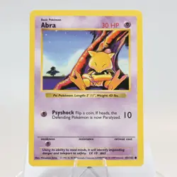 Pokemon TCG - Abra 43/102 Base Set Common Shadowless WOTC 1999 - EXC/NM - Image 2