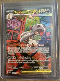 Pokemon Ascended Heroes English SIR Mega Scrafty EX 285/217 - Image 1