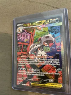 Pokemon Ascended Heroes English SIR Mega Scrafty EX 285/217 - Image 5