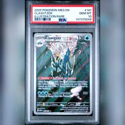 PSA 10 Clawitzer Illustration Rare 141 MEG EN Pokemon Gem Mint - Image 1