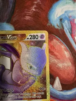 Pokemon Go TCG Mewtwo VStar Gold Secret Rare 086/078 NM - Image 3