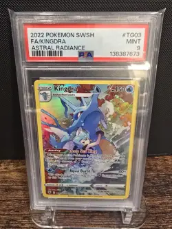 PSA 9 2022 POKEMON SWORD & SHIELD ASTRAL RADIANCE FULL ART/KINGDRA TG03 - Image 1