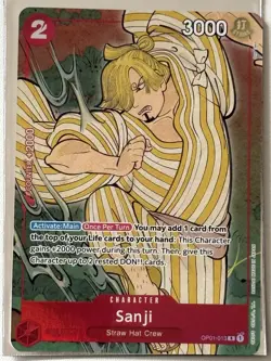 One Piece TCG Sanji OP01-013 1st Anniversary English TCG - Image 1