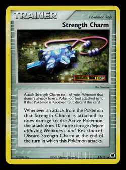 Pokemon Card - Strength Charm Dragon Frontiers 81/101 Reverse Holo Stamped - Image 1