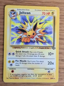Pokemon TCG Jolteon Jungle 20/64 Non-Holo Card Unlimited Rare, LP - Image 1
