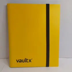 Vault X 9 Pocket Side Loading Trading Card Binder Yellow 20 Pages - Image 1