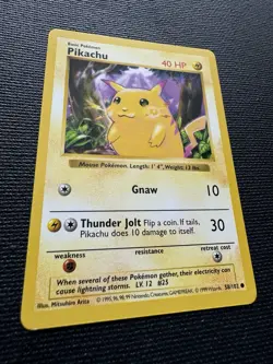 Pikachu 58/102 Shadowless Yellow Cheeks Base Set Pokemon Card 1999 WOTC NM - Image 2