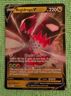 Regidrago V Holo Half Art Ultra Rare 135/195 Pokemon TCG Silver Tempest Nm - Image 1