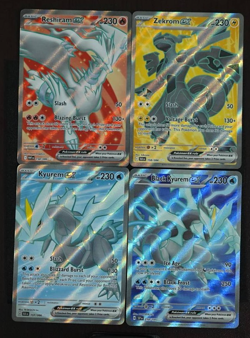 Pokemon English Reshiram - Zekrom - Kyurem - Black Kyruem EX FA Set Holo NM - Image 1