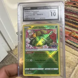 Pokemon Radiant Venusaur Holo CGC 10 Pokemon GO 004/078 Radiant Rare English - Image 1