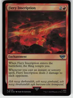 Fiery Inscription Foil U Universes Beyond: LotR MTG - Image 1