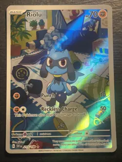 Riolu 215/198 Pokemon TCG SV Base Illustration Rare Card Near Mint NM - Image 1