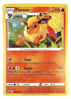 Flareon - SWSH041 - Sword & Shield Black Star Promo Holo Pokemon Card - NM - Image 1