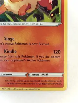 Flareon - SWSH041 - Sword & Shield Black Star Promo Holo Pokemon Card - NM - Image 5