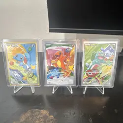 Pokemon Squirtle Charmander Bulbasaur Holo Card 017/025 038/025 007/025 2023 - Image 1