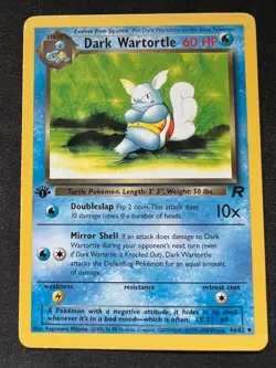 POKEMON 1ST EDITION DARK WARTORTLE ROCKET CARD - Image 1