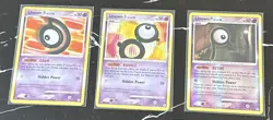 Pokemon TCG Unknown Diamond and Pearl 2008 Set of 3 Cards *SLEEVED* - Image 1