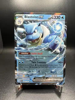 Blastoise ex 009/165 Pokemon TCG Scarlet & Violet: 151 English LP - Image 1