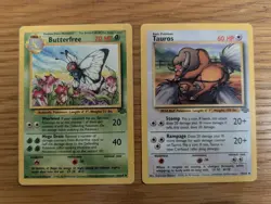 Butterfree 33/64 & Tauros 47 - Jungle - Pokemon TCG - Image 1
