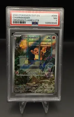 2023 POKEMON SVP EN-SV BLACK STAR PROMO #044 CHARMANDER PSA 7 - Image 1