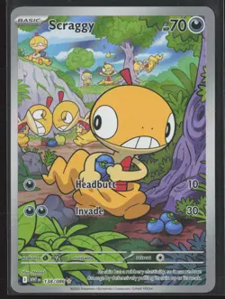 SCRAGGY 138/086 ILLUSTRATION RARE WHITE FLARE POKEMON NM/M - Image 1