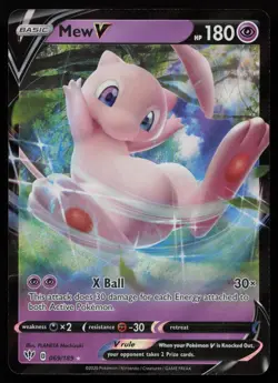 Mew V 069/189 Holo V Rare Darkness Ablaze Pokemon NM - Image 1