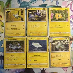 Yuka Morii 6 Lightning-type Card Lot - Non-holo - Dough Pokemon - Image 1