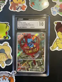 Pokemon TCG Riolu Mega Evolution Promo Card CGC 10 Gem Mint - Image 1