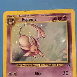 Espeon 1/75 Neo Discovery Holo Pokemon Card LP Condition - Image 2