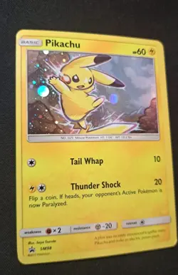 Pikachu SM98 Black Star Promo Pokemon Sun And Moon Holo (LP) - Image 1