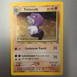 Pokemon TCG Poliwrath 9/75 Neo Discovery Holo Rare Moderately Played - Image 1