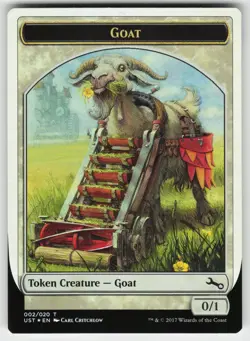Goat Token Foil T Unstable 2 MTG - Image 1