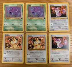 Zubat 70/82, Rattata 66 & Meowth 62 x2 of each - Team Rocket - Pokemon - Image 1
