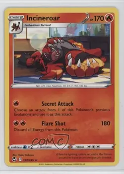 Incineroar Pokemon Sword & Shield Silver Tempest #032 - Image 1